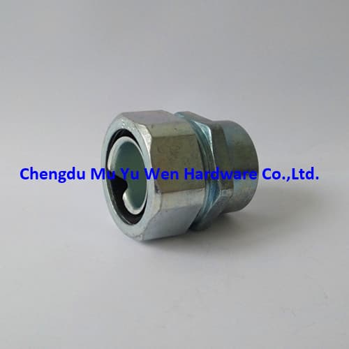 Zinc die casting straight connector with female thread